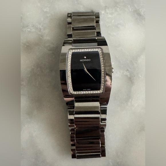 Movado Other - Movado Men’s Fiero Tungsten Carbide Diamond Mens Watch Rare 32mm